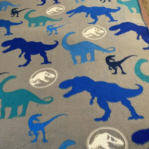 Jurassic World Animal Dinosaurs Flannel Kid Boy Throw Crib Blanket 39”x49” Cozy